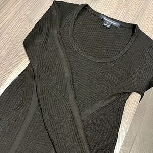 French connection midi black sweater dress